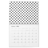 Cute Black White Polka Dots Pattern Kalender (Jan 2026)