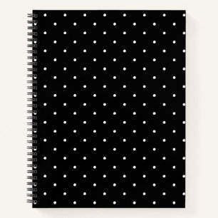 Cute black white polka stipt framework elegant sty notitieboek