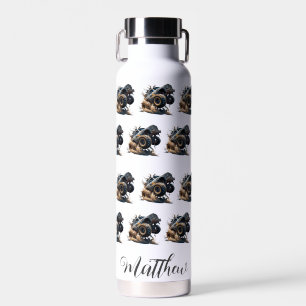 Cute Black White Power Race Monster Truck Waterfles