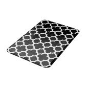 Cute Black White Retro Chic Trellis Pattern Badmat (Gekanteld)