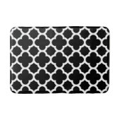 Cute Black White Retro Chic Trellis Pattern Badmat (Voorkant)