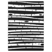 Cute black white tree pattern mouse pad drum stick klembord (Achterkant)