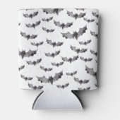 Cute Black & White Waterverf Bats Halloween Blikjeskoeler (Voorkant)