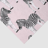 Cute Black White Zebra Animal Roze design Tissuepapier (Detail)