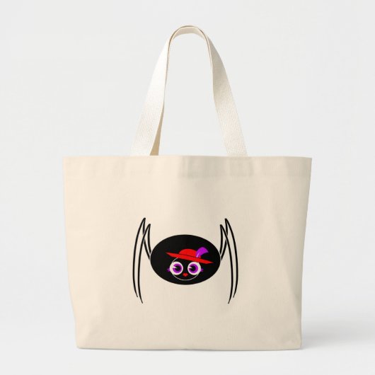 Cute Black Widow Grote Tote Bag (Voorkant)