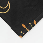 Cute Black Yellow Boho Celestial Seamless Pattern Fleece Deken (Hoek)