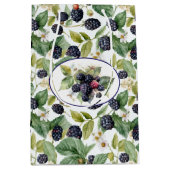 Cute Blackberries Waterverf Medium Cadeauzakje (Voorkant)