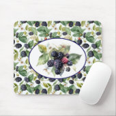 Cute Blackberries Waterverf Muismat (Met muis)