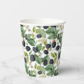 Cute Blackberries Waterverf Papieren Bekers (Achterkant)