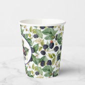 Cute Blackberries Waterverf Papieren Bekers (Links)