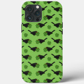 Cute Blackbird met Shamrock Clover Cartoon Case-Mate iPhone Case (Achterkant)