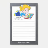 Cute Blackboard Teacher Girl Post-it® Notes (Voorkant)