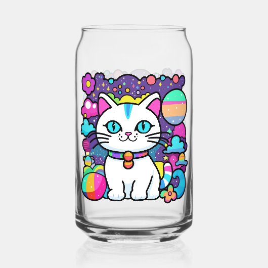 Cute blanc Cosmique Espace Kitty Chat (Verso)