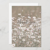 Cute blanc Fleur sauvage Floral Flat Carte de reme (Devant / Derrière)