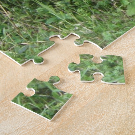 Cute Blanc Fluffé Manger Puzzle (Côté)