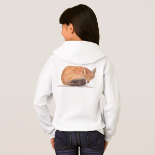 Cute blanc renard aquarelle Forêt Fille sauvage