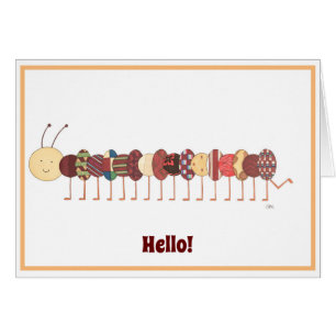 Cute Blank Notecard-Caterpillar #2-Personalize It!