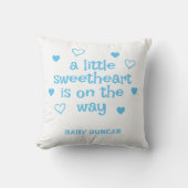 Cute Blauwe Baby Shower voor Jongen Kussen (Voorkant)