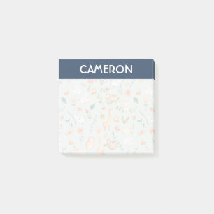 Cute Blauwgroen Baby Animal Pastel Patroon Post-it® Notes