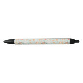 Cute Blauwgroen Baby Animal Pastel Patroon Zwarte Inkt Pen (Voorkant)