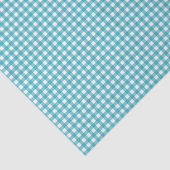 Cute Blauwgroen Gingham Tissuepapier (Detail)