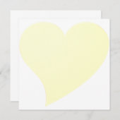 Cute bleek yellow big hart minimalist Modern card (Voorkant / Achterkant)