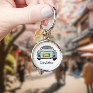 Cute Bleke Aqua Blue Figaro Car Name Sleutelhanger