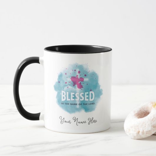 Cute Blessed is de naam van de Heer Christelijk Mok (Met donut)