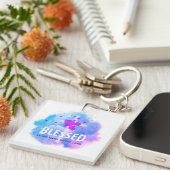 Cute Blessed is de naam van de Heer Christelijk Sleutelhanger (Voorkant Rechts)