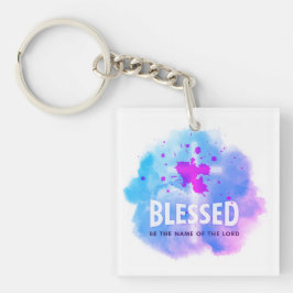 Cute Blessed is de naam van de Heer Christelijk Sleutelhanger