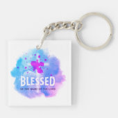 Cute Blessed is de naam van de Heer Christelijk Sleutelhanger (Achterkant)