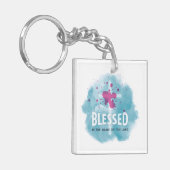 Cute Blessed is de naam van de Heer Christelijk Sleutelhanger (Voorkant Links)