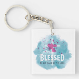 Cute Blessed is de naam van de Heer Christelijk Sleutelhanger