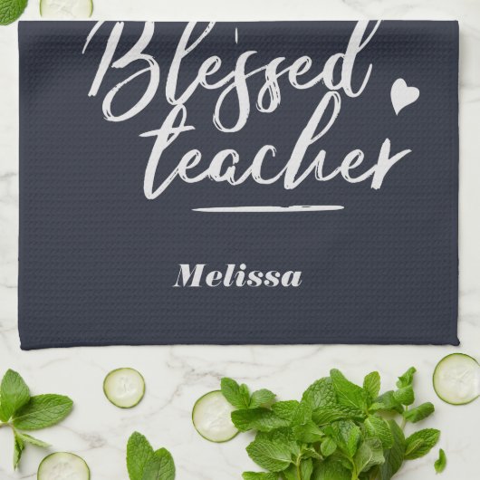 Cute Blessed Teacher School Principal Theedoek (Gevouwen)