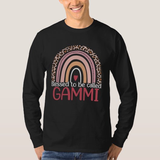Cute Blessed To Be Called Gammi Rainbow Leopard Mo T-shirt (Voorkant)