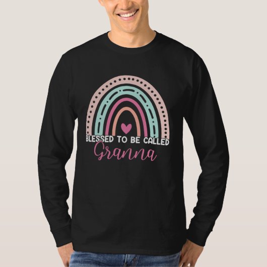 Cute Blessed To Be Called Granna Rainbow Mom Grand T-shirt (Voorkant)