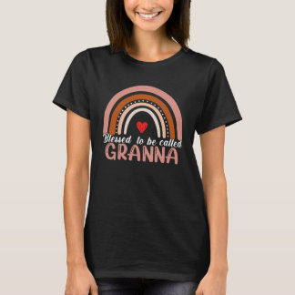 Cute Blessed To Be Called Granna Rainbow Women Mot T-shirt