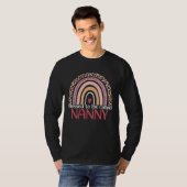 Cute Blessed To Be Called Nanny Rainbow Leopard Mo T-shirt (Voorkant volledig)