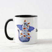 Cute Bleu Chat En Costume Halloween 1 Mug (Gauche)