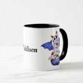 Cute Bleu Chat En Costume Halloween 1 Mug (Devant droit)