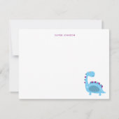 Cute bleu Dinosaur Enfants merci (Devant)