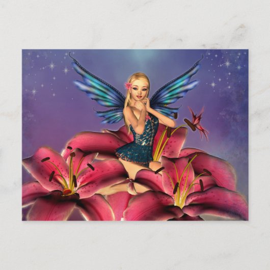 Cute blonde Fairy Briefkaart (Voorkant)
