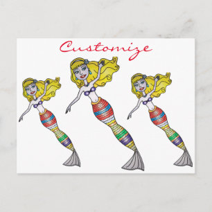 Cute Blonde Mermaid Thunder_Cove Briefkaart