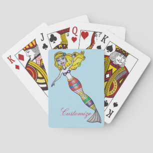 Cute Blonde Mermaid Thunder_Cove Pokerkaarten