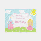 Cute Blonde Our Little Princess Fleece Deken (Voorkant (Horizontaal))