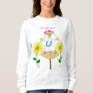 Cute Blonde Pigtails Scarecrow Trui