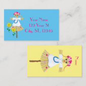 Cute Blonde Pigtails Visitekaartje (Voorkant / Achterkant)