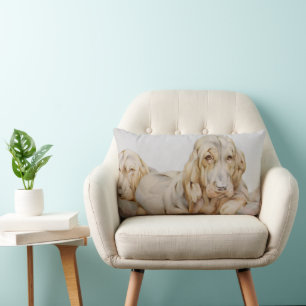 Cute Bloodhounds, Puppy Dogs door EJ Detmold Kussen