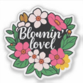 Cute Bloomin Lovely Wildflower Sticker (Voorkant)