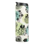 Cute blooming cactuses. Handgetrokken naadloze pat Thermosbeker (Geroteerd rechts)